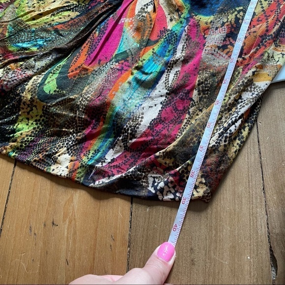 Max Mara Pink,Tan,Turquoise Drape Sleeveless Dress - Picture 12 of 15